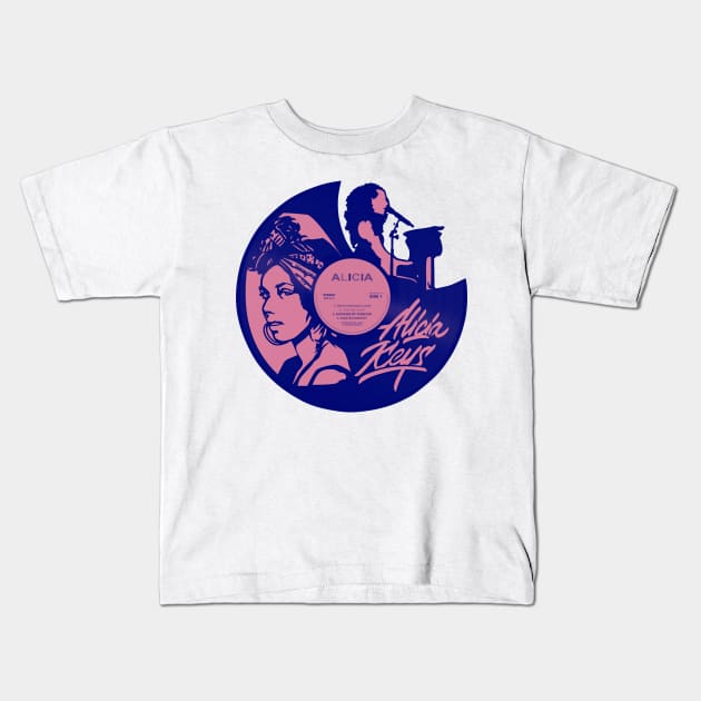 alicia keys Kids T-Shirt by rossland lumberjack